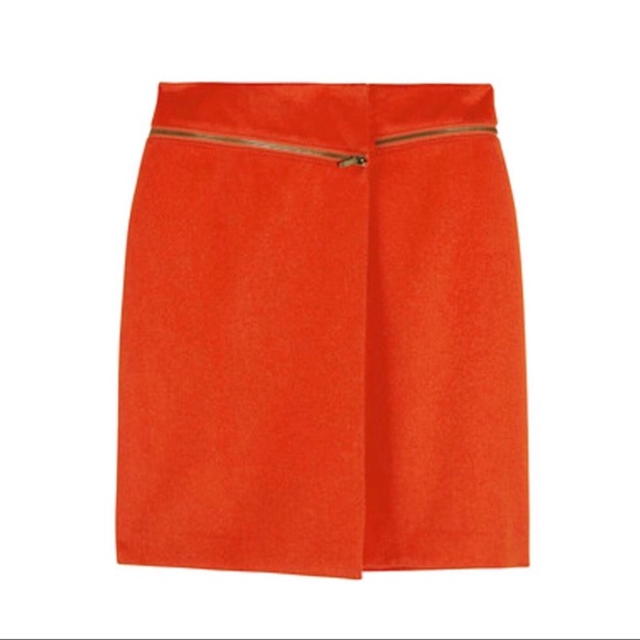Tory Burch 2 Rosin 100% Brushed Wool Skirt - Picture 4 of 7